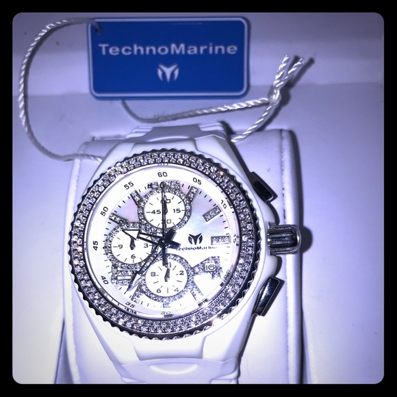 White technomarine jellyfish diamond watch - Picture 1 of 4